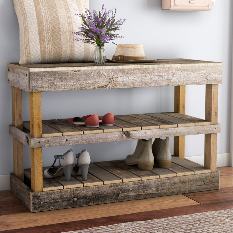Wayfair | Laurel Foundry Modern Farmhouse Barnwood 8 Pair Shoe Storage